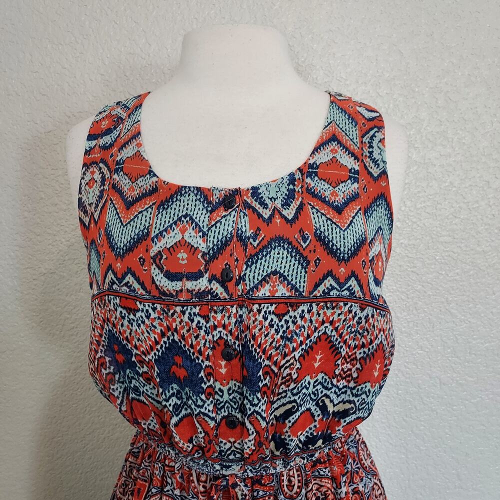 EnFocus Studio Orange Paisley Maxi Dress Size 10 - Picture 5 of 14